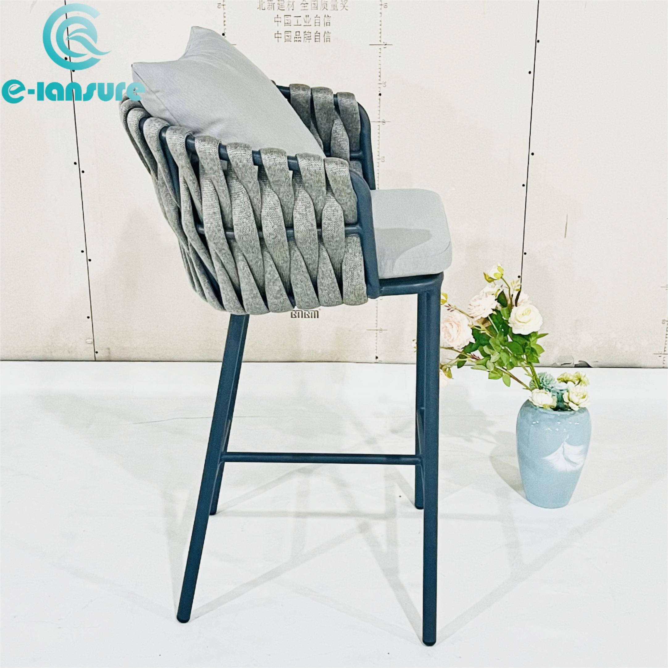 Top Outdoor Rope Furniture Deluxe Guangdong High End Bar chair for Coffee and Bistro