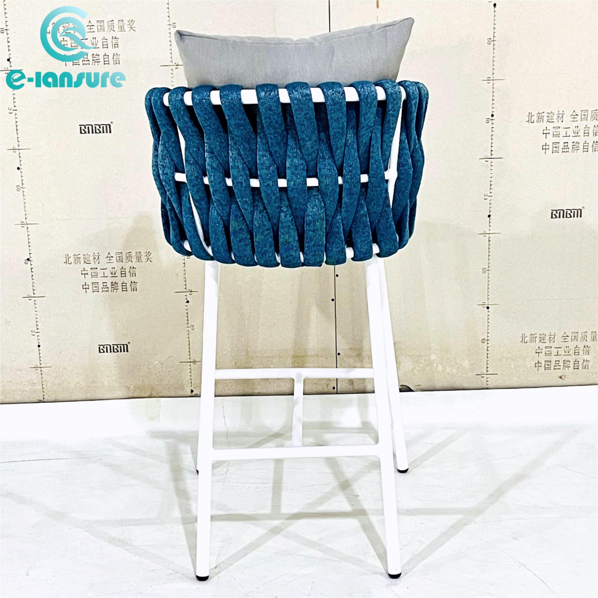 Top Outdoor Rope Furniture Deluxe Guangdong High End Bar chair for Coffee and Bistro