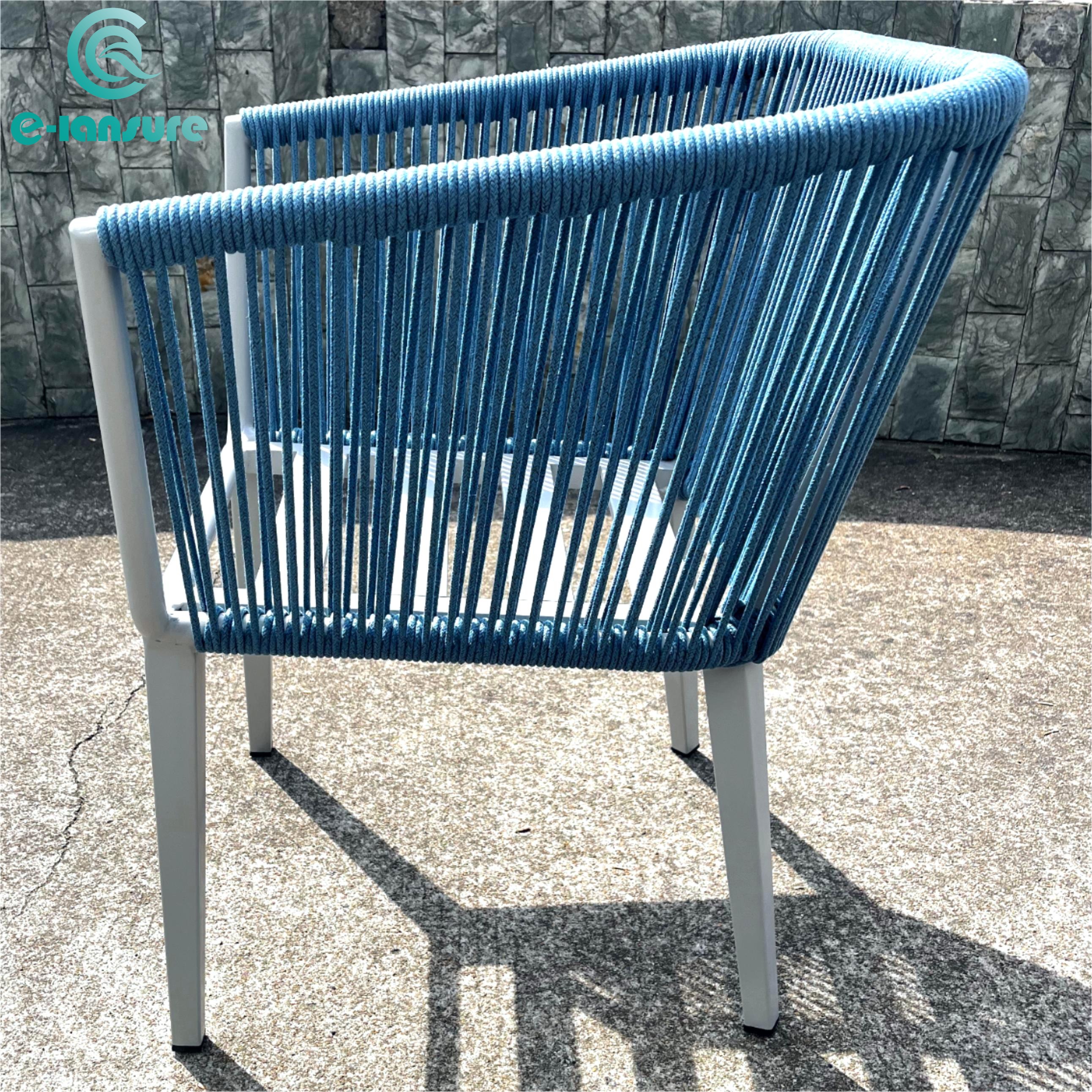 Hot sale Outdoor Furniture Popular Garden Set Competitive Blue Rope Chair for Home