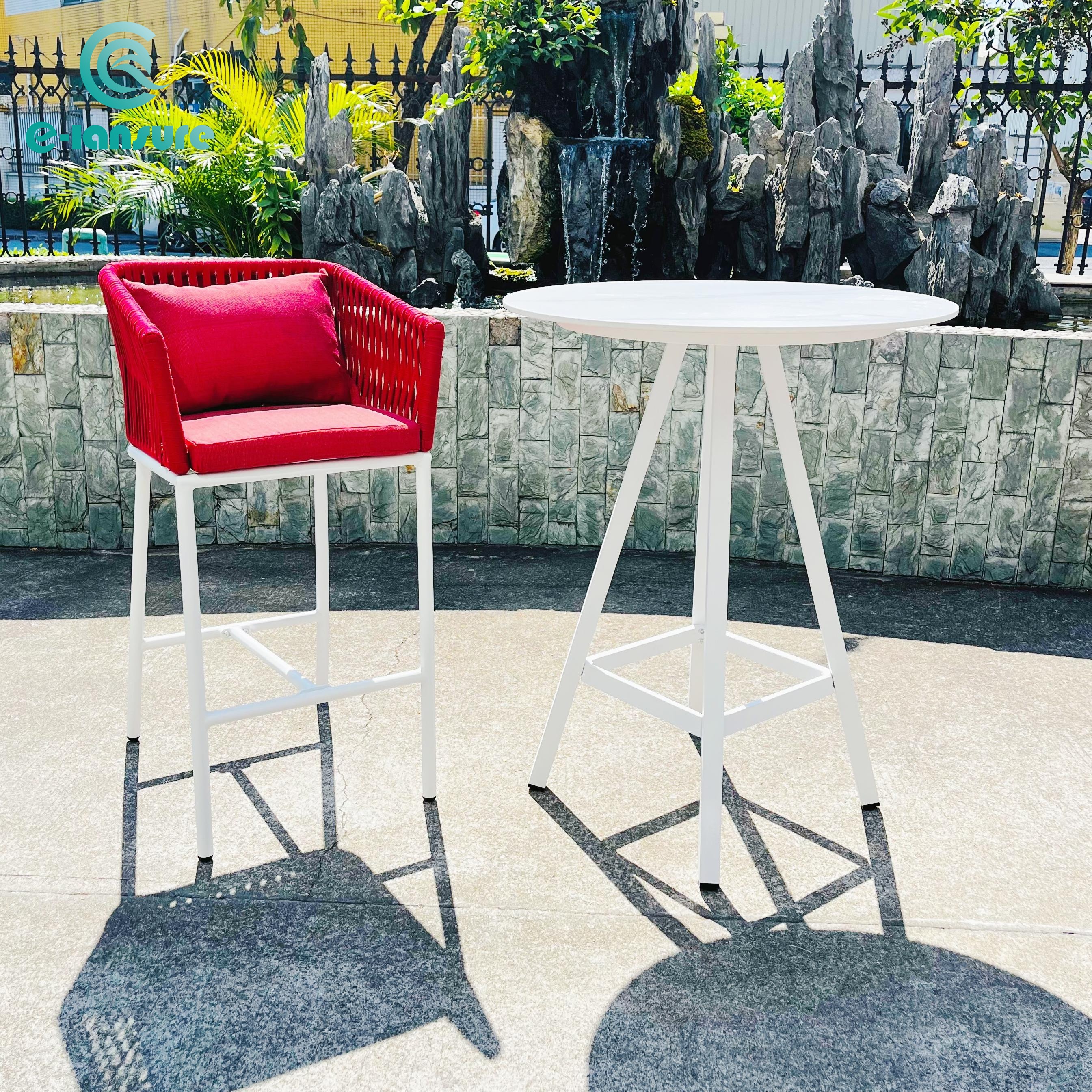 Wholesale Custom Logo Bar Chair Modern Red High Back Bar Stools Night Club Chairs for Home Bar Club