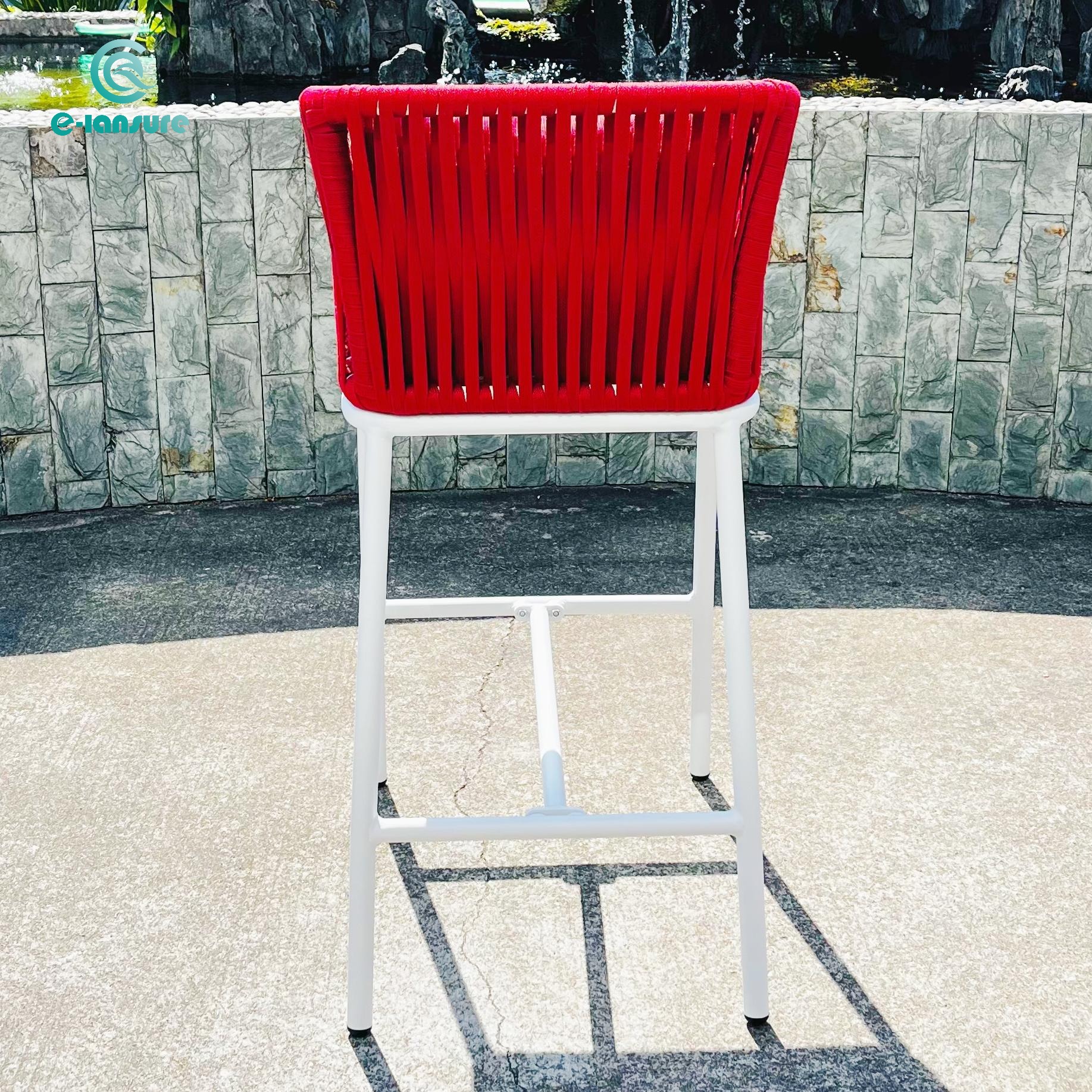 Wholesale Custom Logo Bar Chair Modern Red High Back Bar Stools Night Club Chairs for Home Bar Club