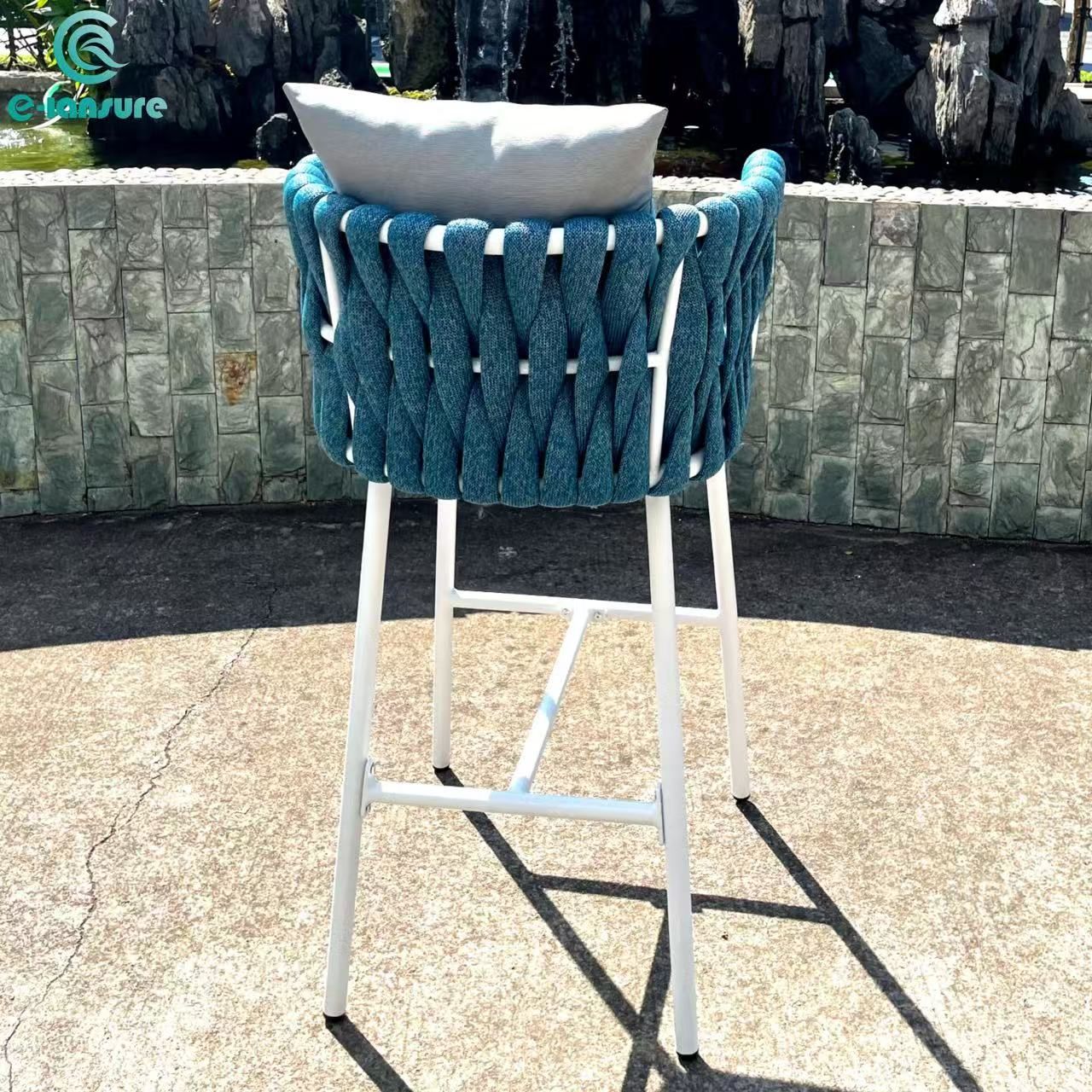 Top Outdoor Rope Furniture Deluxe Guangdong High End Bar chair for Coffee and Bistro