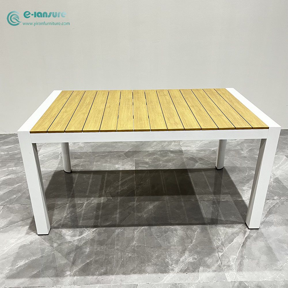 Modern terrace furniture Aluminum dining table outdoor dining chair Aluminum table rope chair dining room