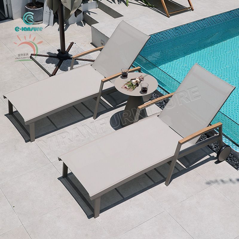 Aluminium and Textilene Sun Loungers